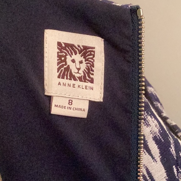 Dress blue/white with belt and pockets - Picture 3 of 5